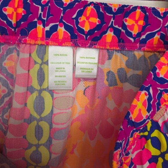 Lilly Pulitzer Lisbeth Wide Leg Crop Pants in Multi Summer Sunset Small - Picture 11 of 11